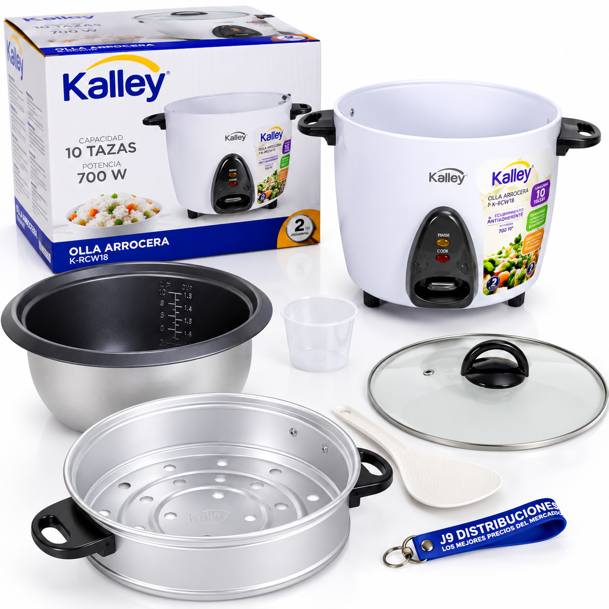 Arrocera Kalley 10 Tazas Blanca
