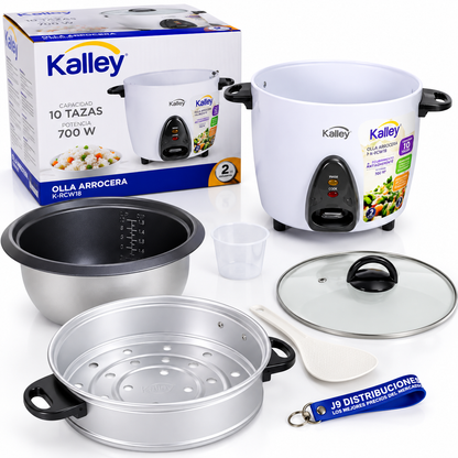 Arrocera Kalley 10 Tazas Blanca
