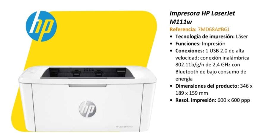 Impresora HP LaserJet M111w — Ref 7MD68A#BGJ