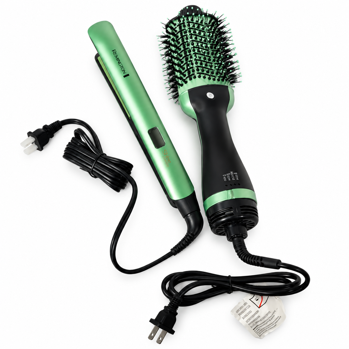 Combo Plancha Remington Aguacate + Cepillo Secador Aguacate