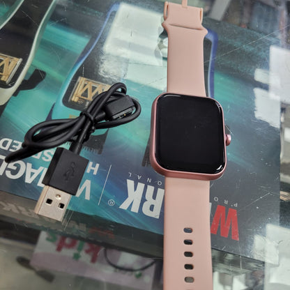 Reloj Smart Cuadrado Kalley K-watch Rosado Contesta Llamadas