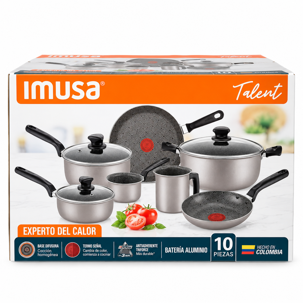 Juego De Ollas Imusa 10 Piezas Talent