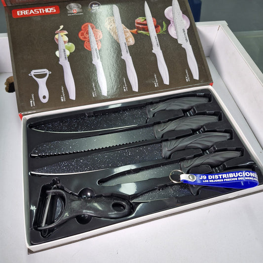 Set Cuchillos 6 Piezas Con Pelapapas 9200