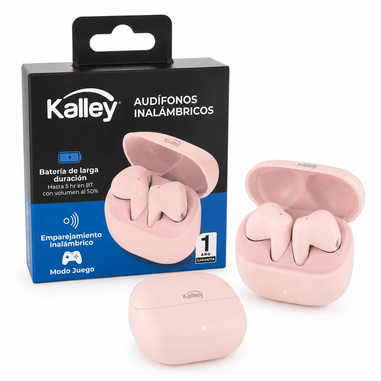 Auricular Kalley Inalámbricos Bluetooth In Ear K-AIR Rosados