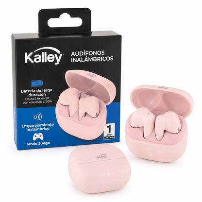 Auricular Kalley Inalámbricos Bluetooth In Ear K-AIR Rosados