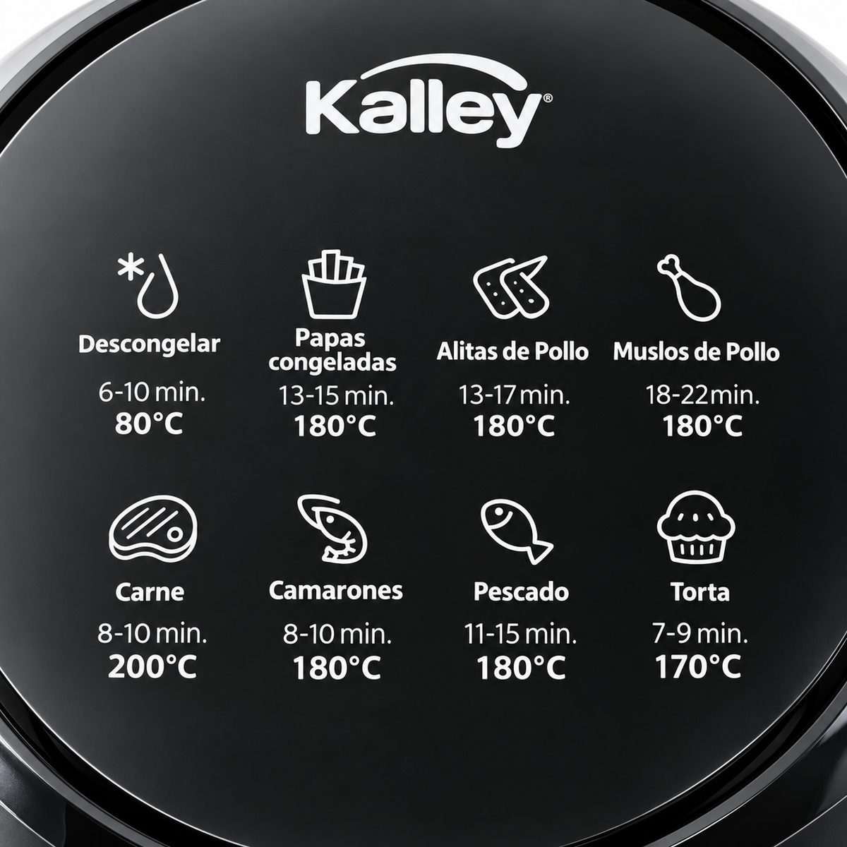 Freidora de Aire KALLEY K-MAF35 De 3.5 Litros Con 8 Programas