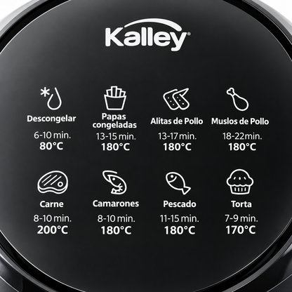 Freidora de Aire KALLEY K-MAF35 De 3.5 Litros Con 8 Programas