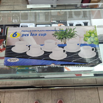 JUEGO DE POCILLOS X6 + 6 PLATOS TINTEROS