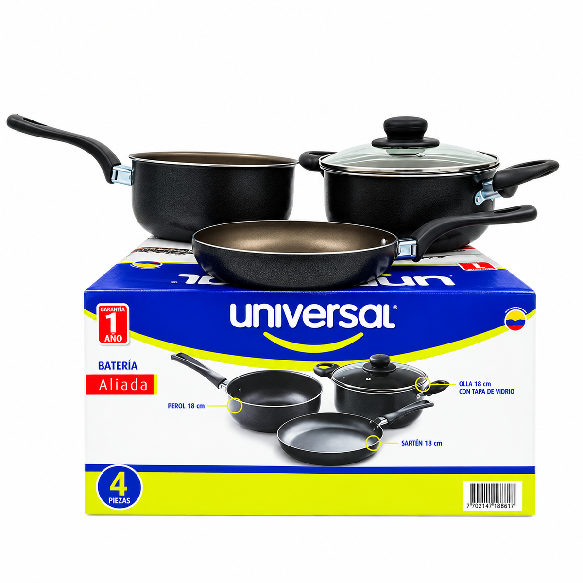 Juego De Ollas Universal 4 Piezas