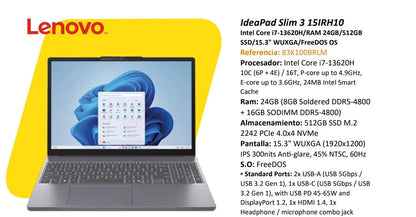Computador Ideapad Slim 3 15Irh10