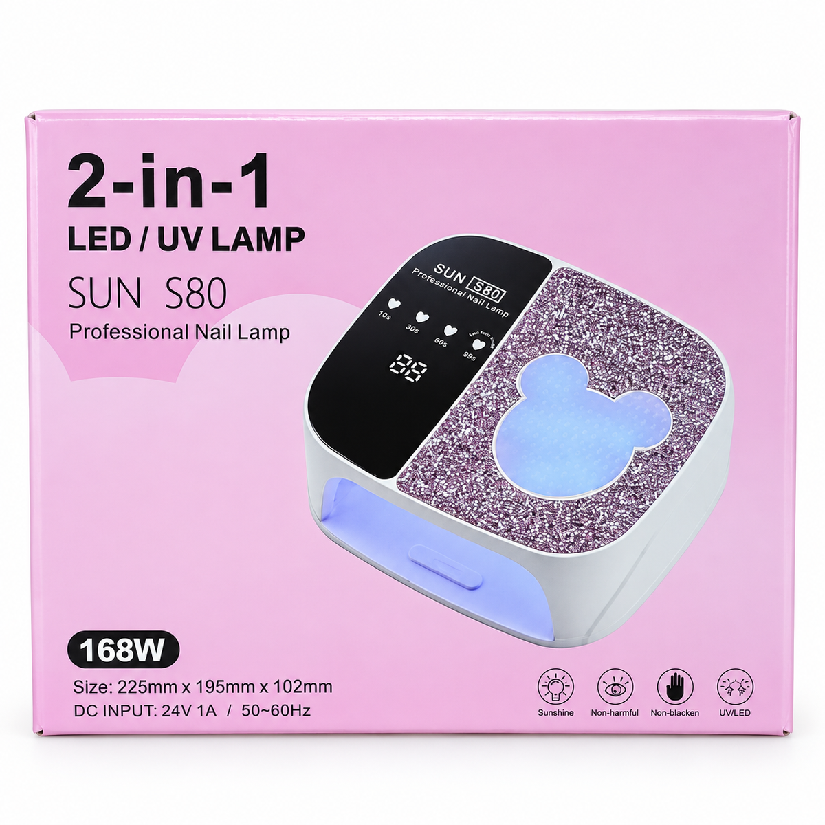 Lámpara UV LED Para Uñas SUN S80 De 168 W Con 36 Leds