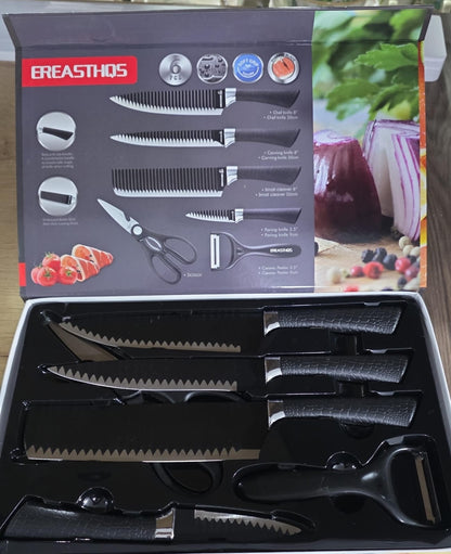 Set Cuchillos 6 Piezas Con Tijera 238a