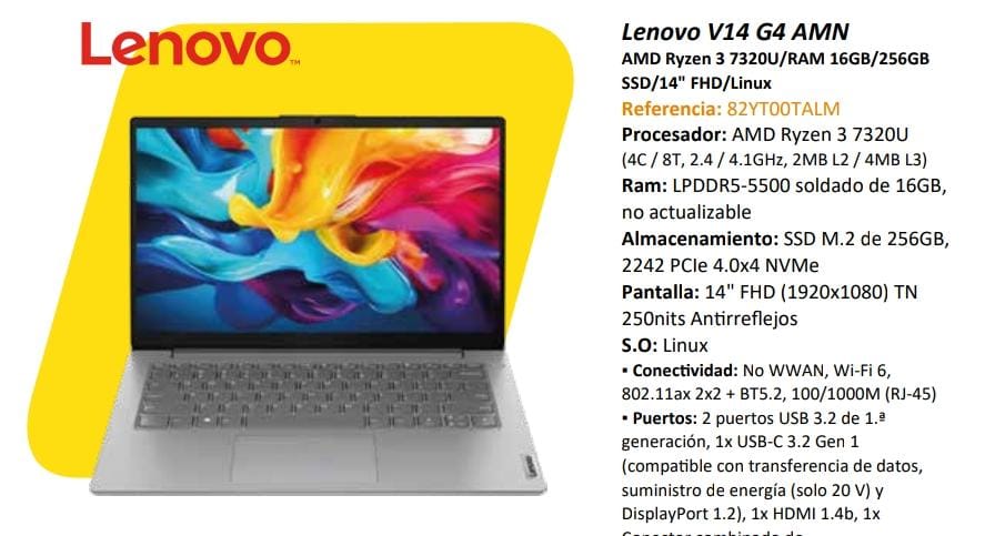 Computador Lenovo V14 G4 Amn