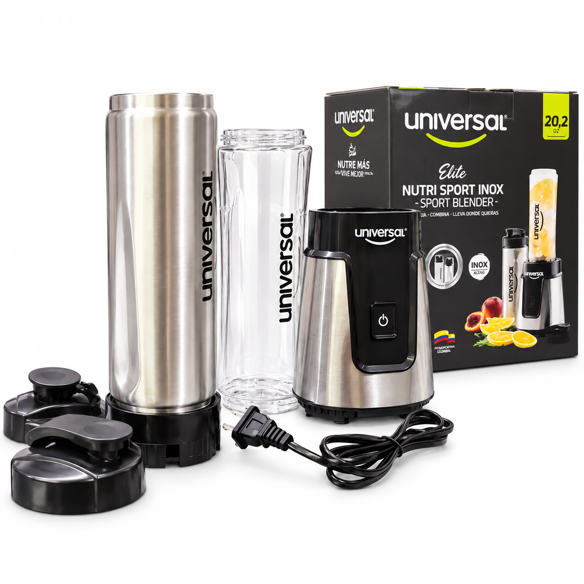 Licuadora Deportiva Universal - Vaso Acero