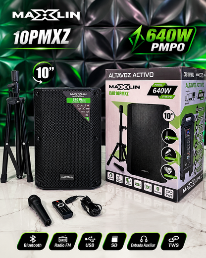 Cabina De Sonido Maxlin 10" 640w