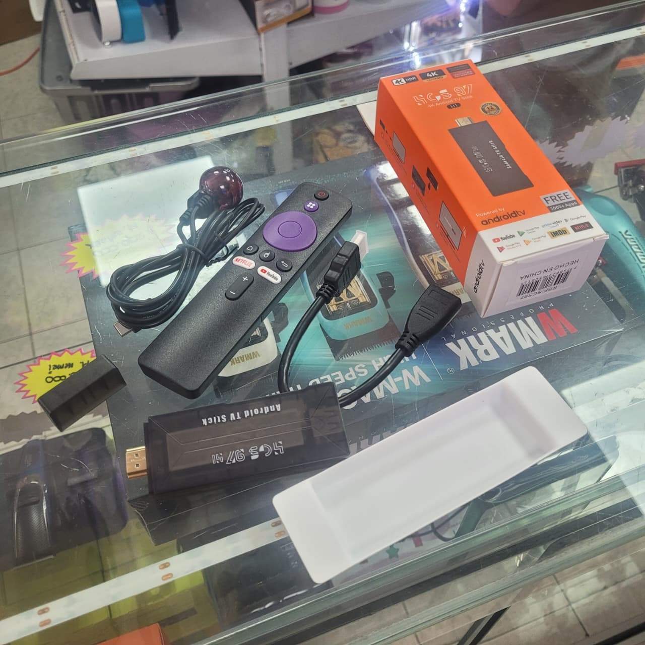 Tv Stick Android Programado Con Magis Naranjado