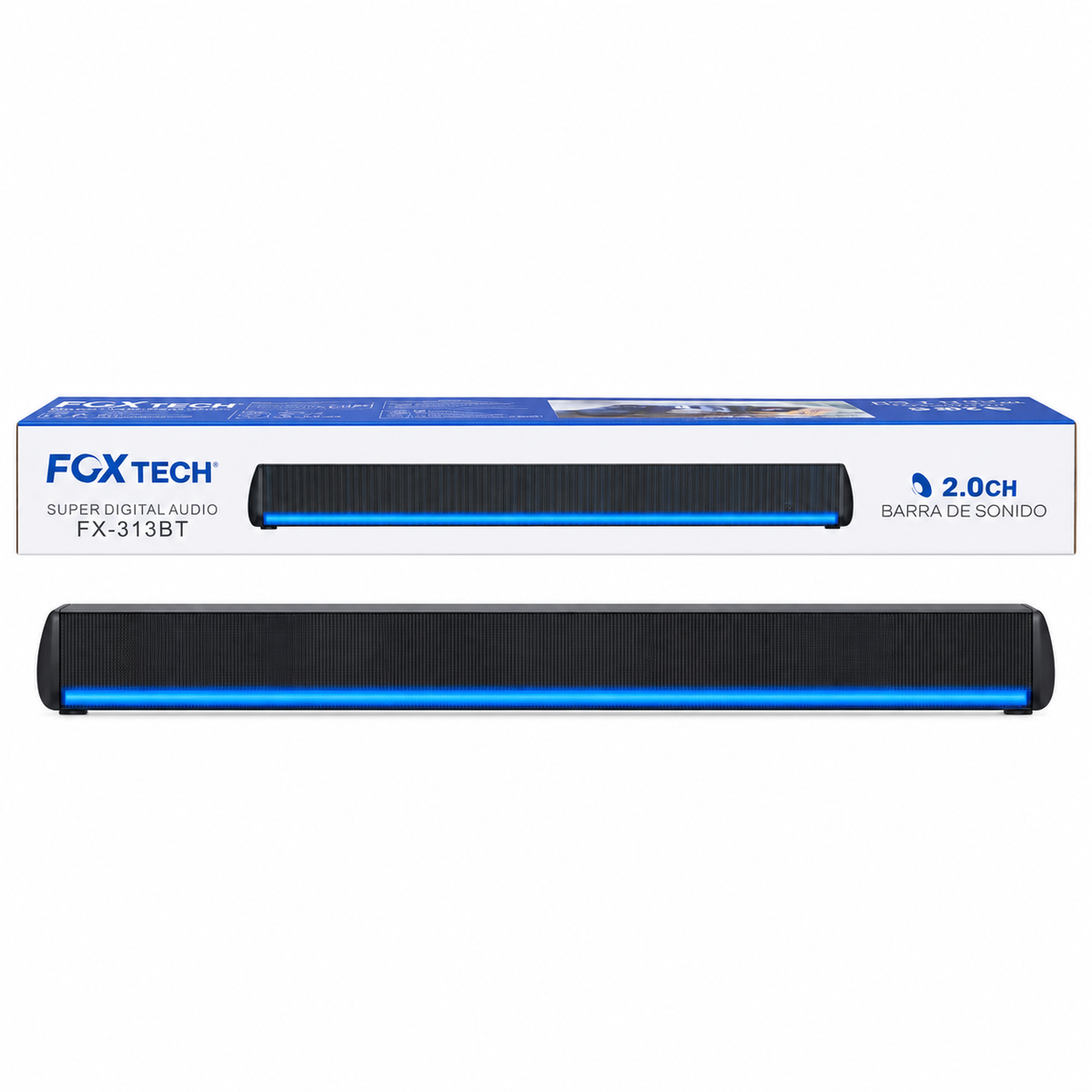 Barra De Sonido Fox Tech FX313BT 2.1 Con Subwoofer De 80 W