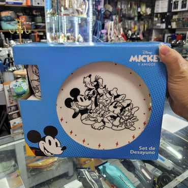 Set De Desayuno Corona Mickey Y Sus Amigos