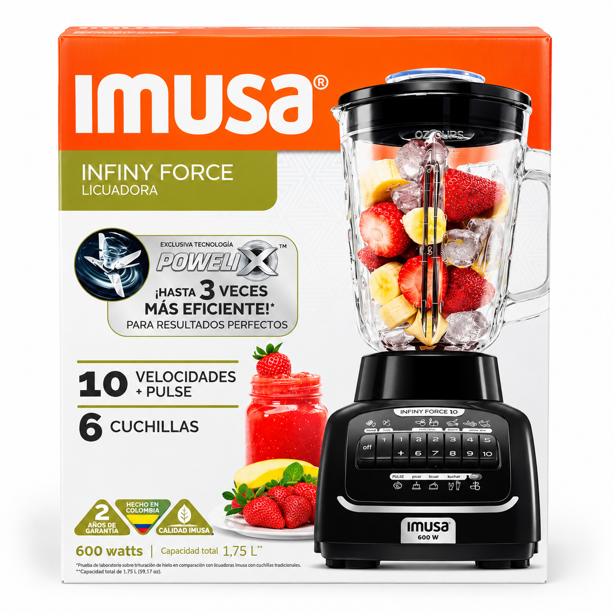 Licuadora IMUSA InfinyForce De 10 Velocidades