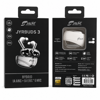 Auriculares Bluetooth J&r Con Inteligencia Artificial