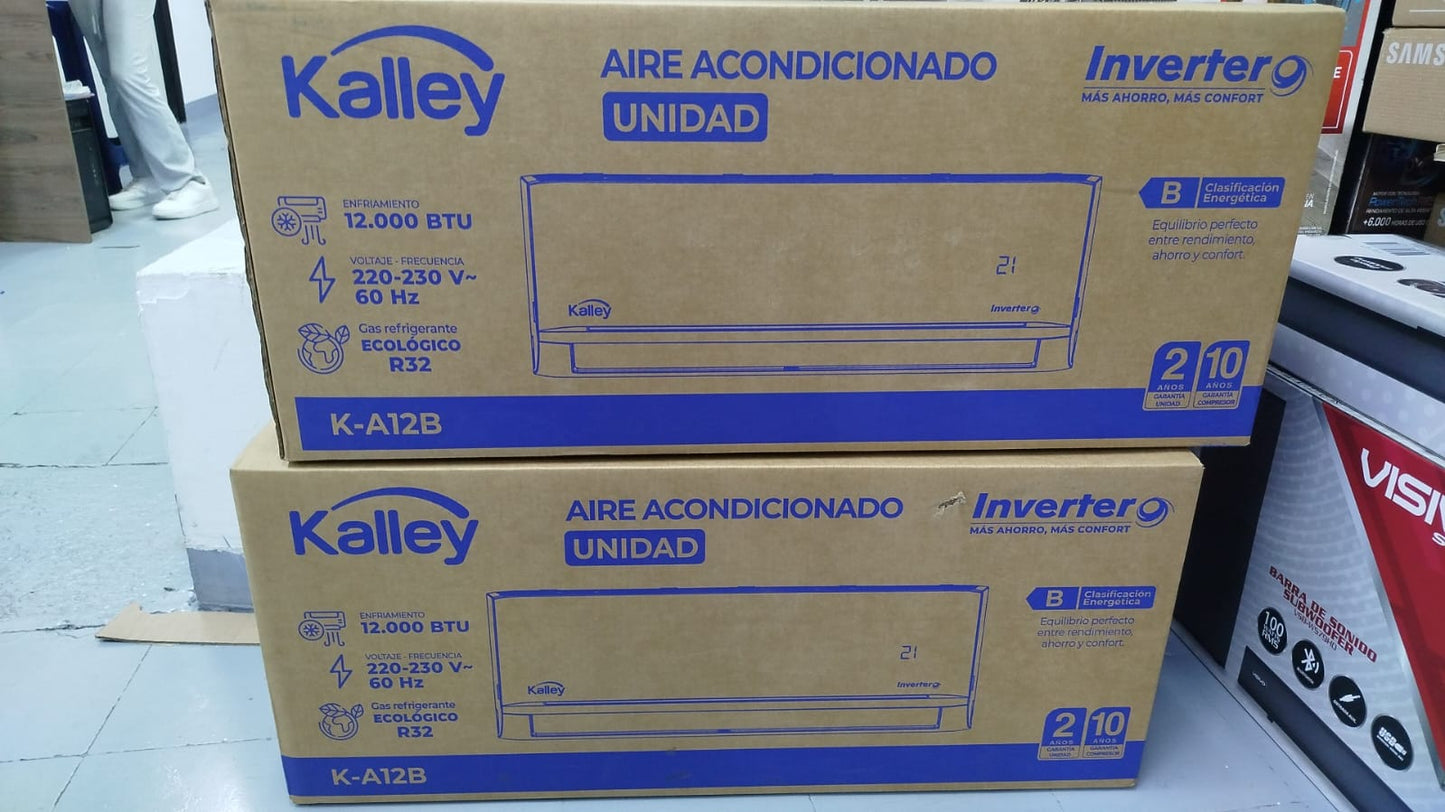 Aire Acondicionado Kalley 12btu 12"  Voltaje 220v