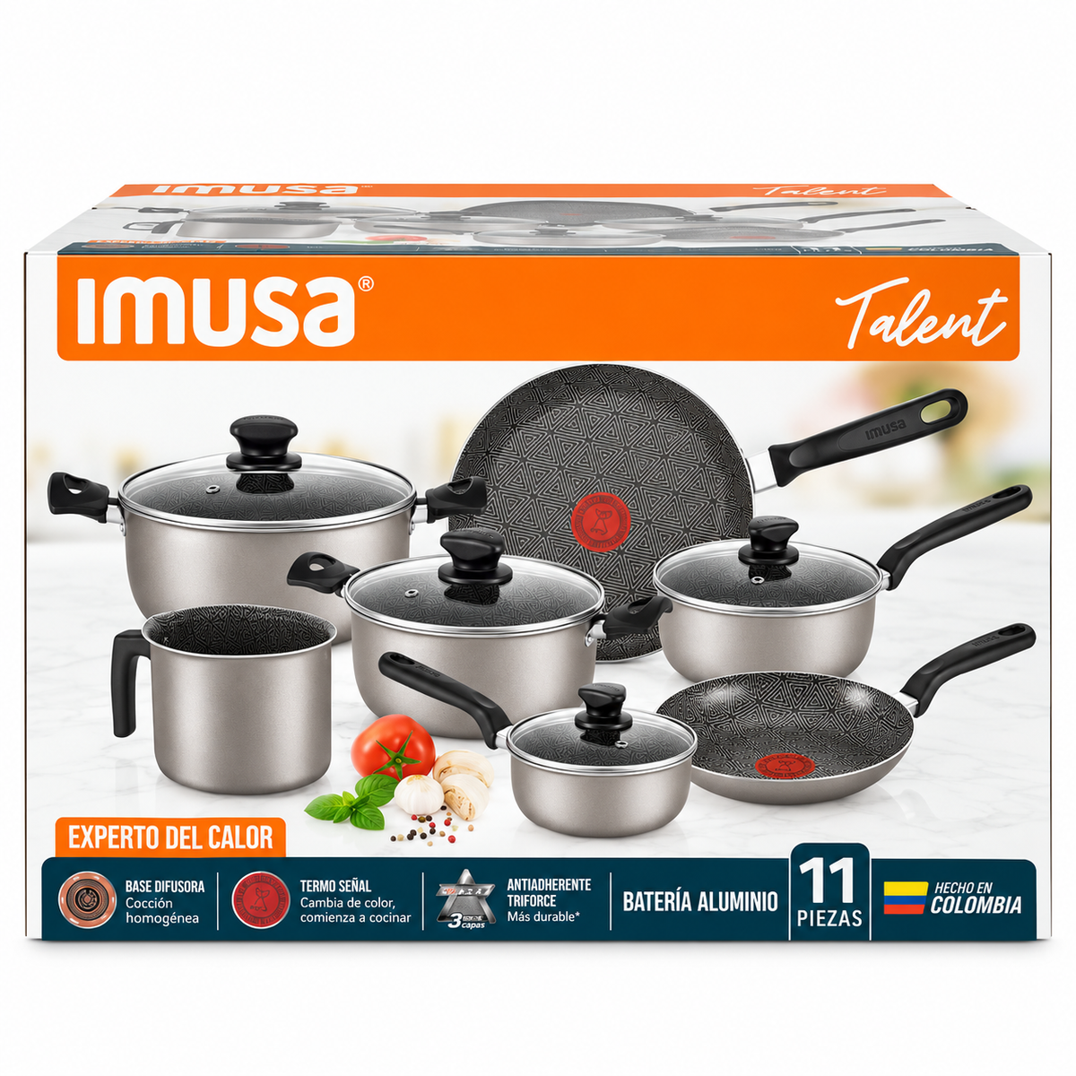 Juego De Ollas Imusa Talent 11 Piezas