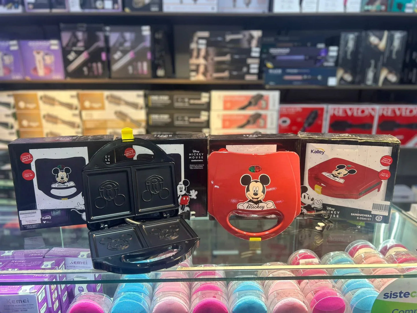 Sanduchera Kalley Mickey Mouse Roja