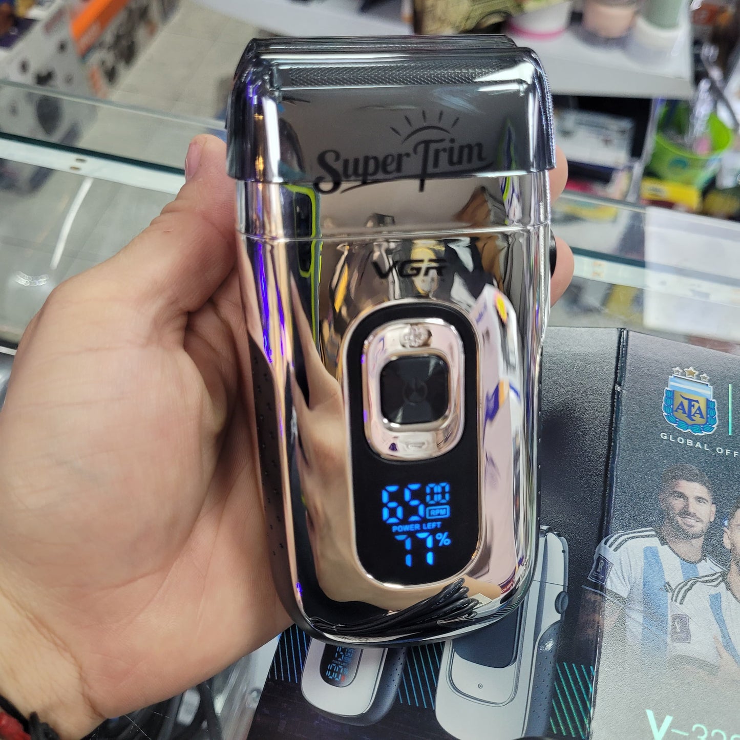 AFEITADORA SHAVER VGR CON PANTALLA