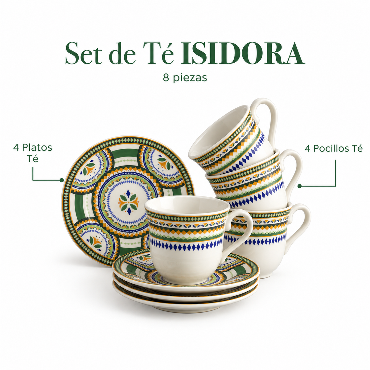 Juego De Té Corona Isidora