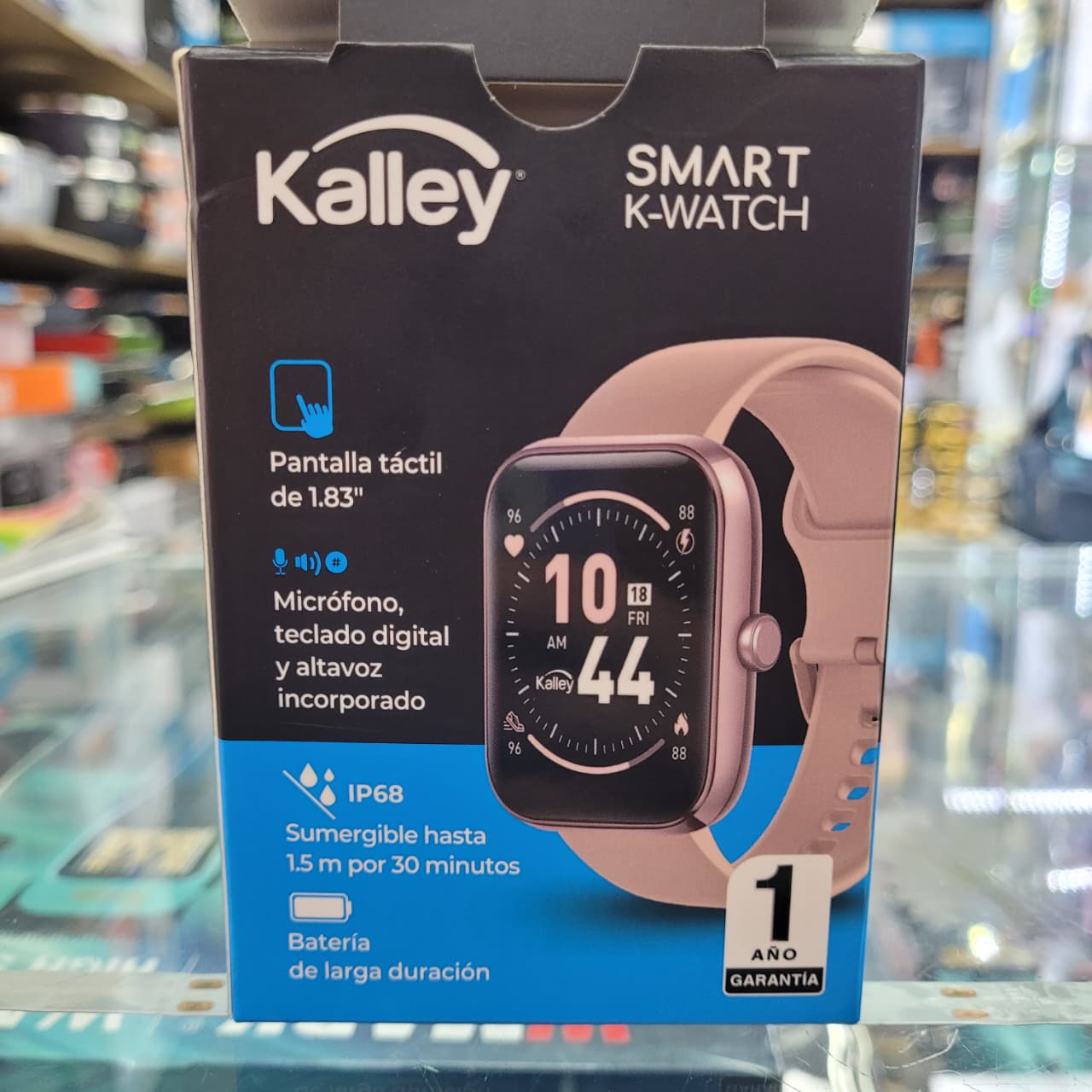 Reloj Smart Cuadrado Kalley K-watch Rosado Contesta Llamadas