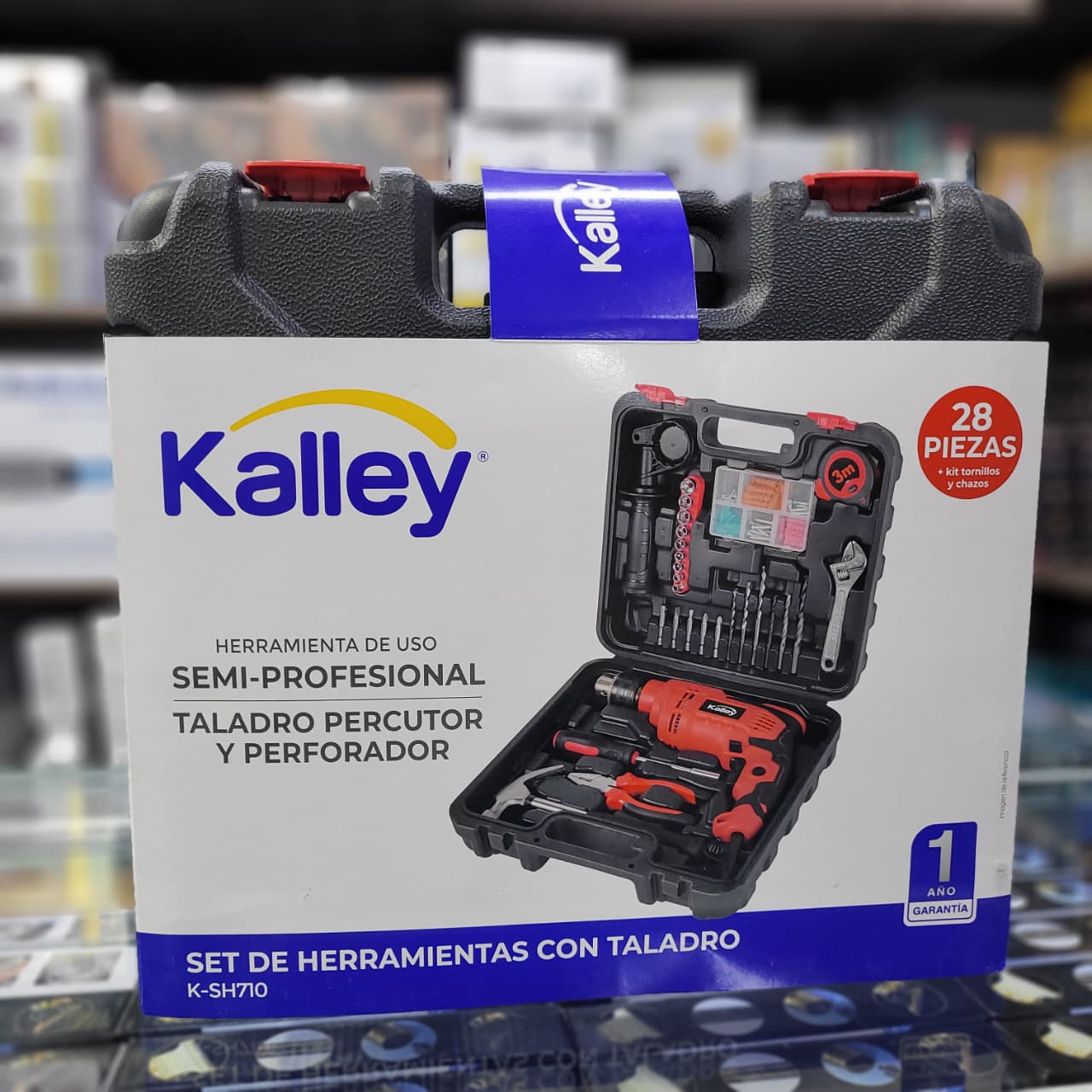 Taladro Kalley Percutor Con Kit Herramientas