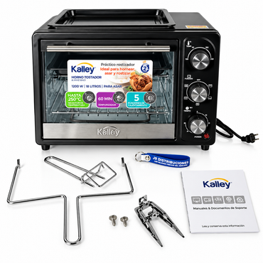 Horno Tostador Kalley K-MHE18N De 18 Litros 1200 W Rostizador