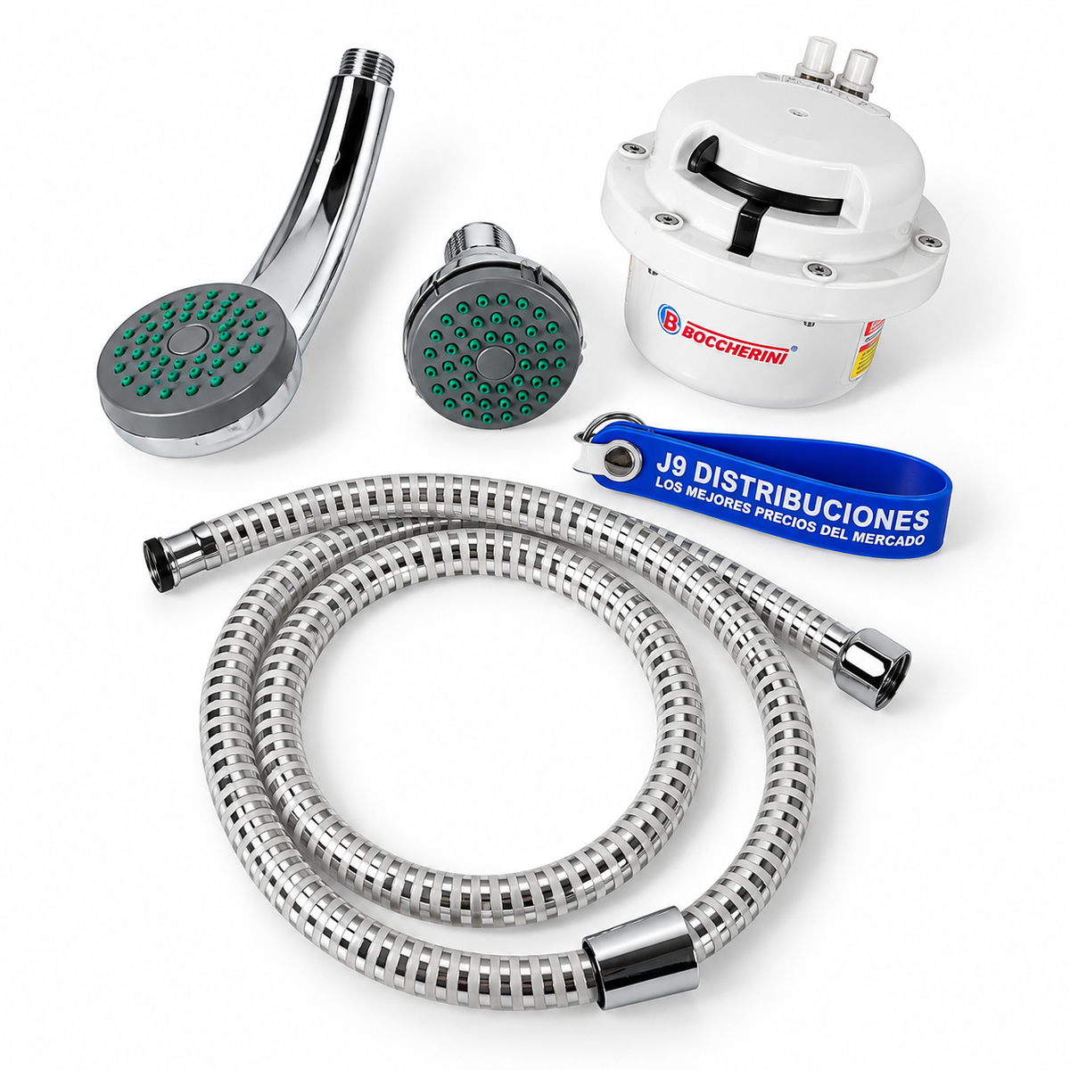 Ducha Eléctrica Boccherini 110 V Blanca Con Regadera