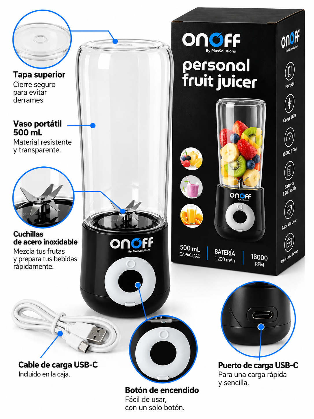Licuadora Onoff Portatil