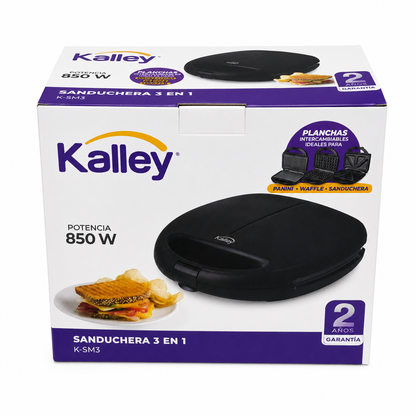 Sanduchera Kalley K-SM3 3 en 1