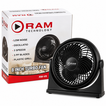 Ventilador De Mesa RAM De 8 Pulgadas Alta Resistencia