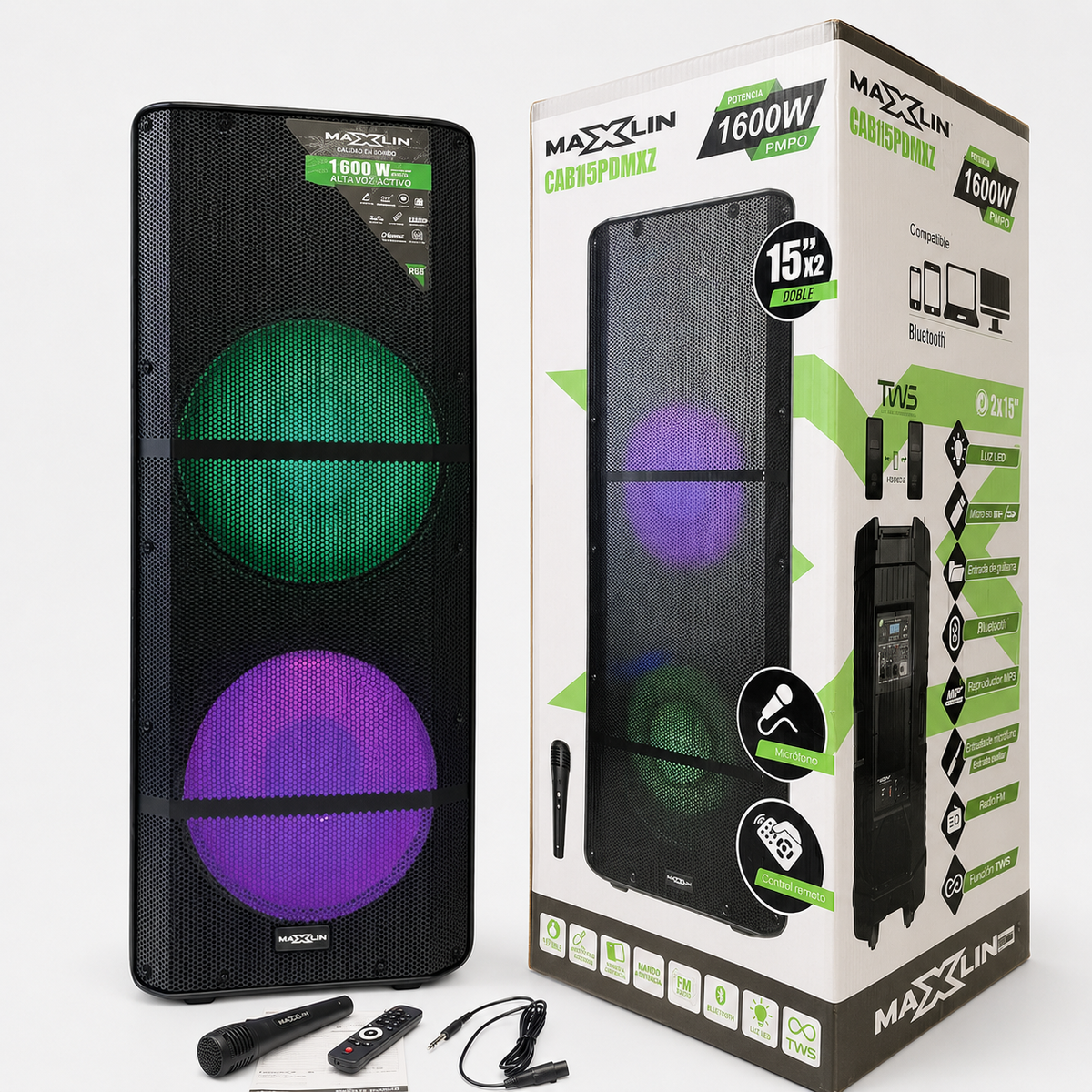 Cabina De Sonido Maxlin 15" Doble