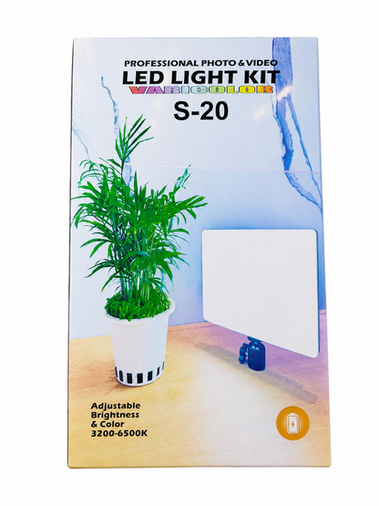 Panel de Luz LED Bicolor S20 para Fotografía y Video