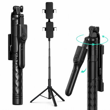 Trípode Selfie K28P de 175 cm con Soporte Doble