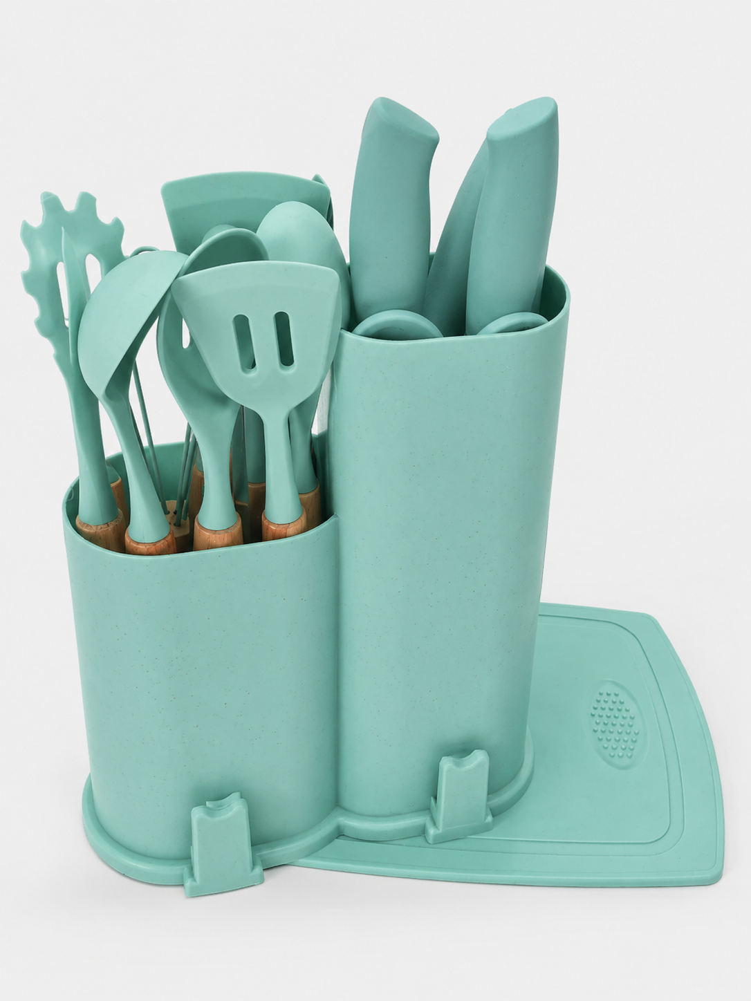 Set Cuchillos Con Soporte Y Tabla Of1