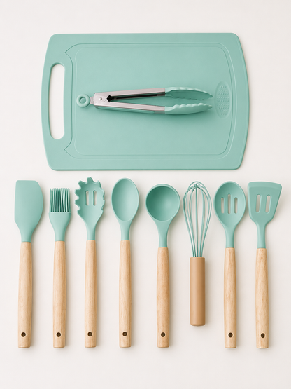 Set Cuchillos Con Soporte Y Tabla Of1