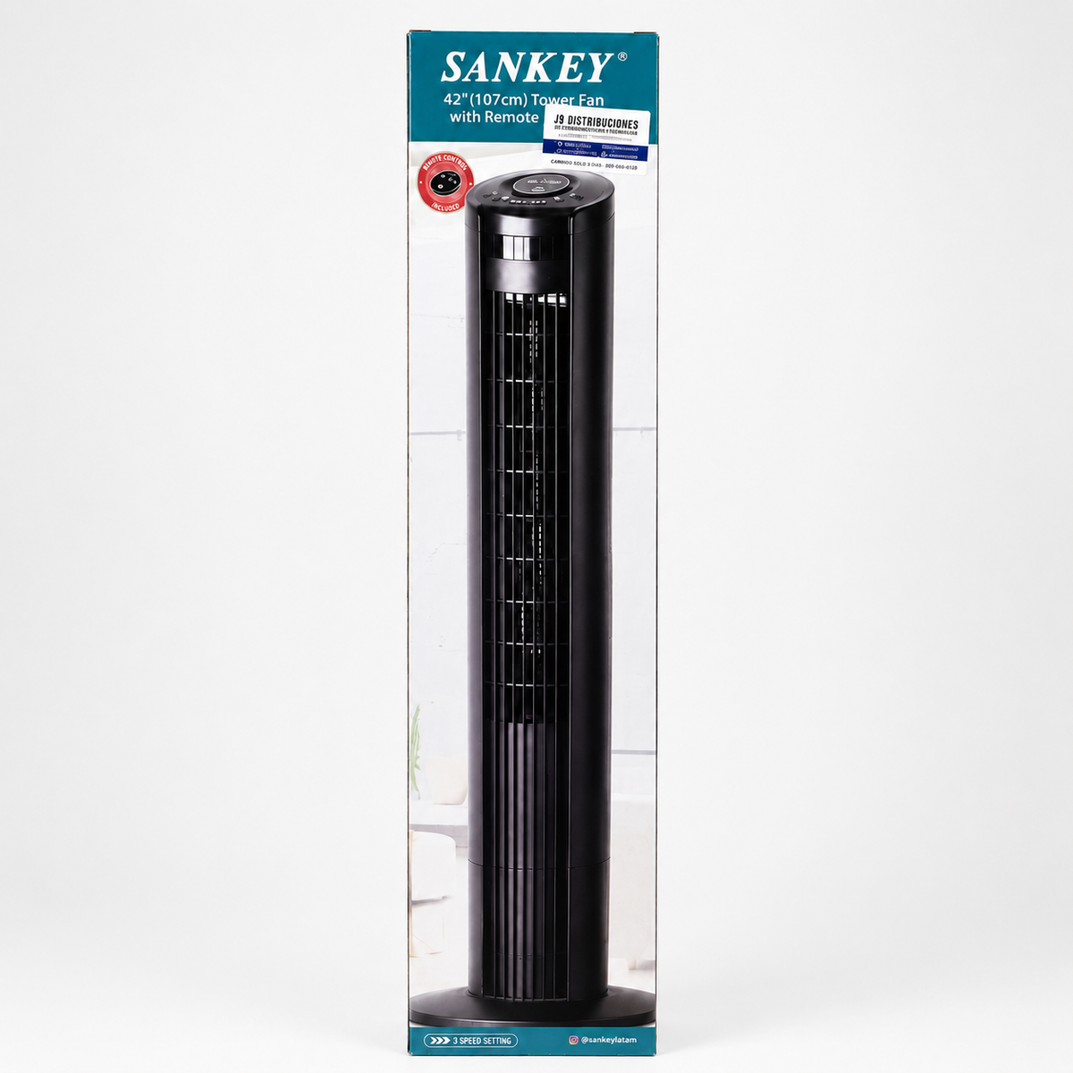 Ventilador Sankey Torre Con Control 42"
