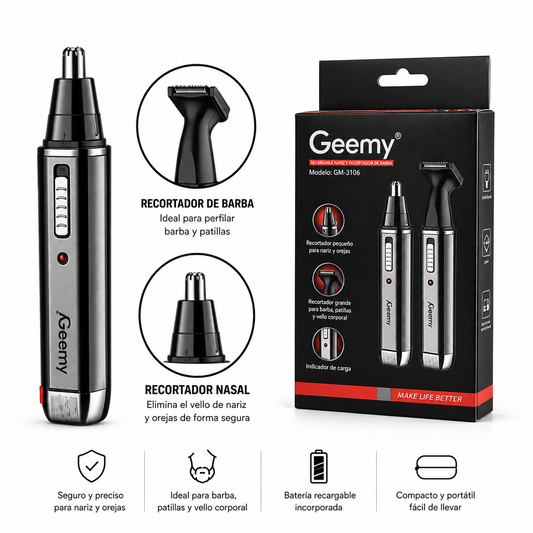 Afeitadora Geemy Trimmer 2 En 1
