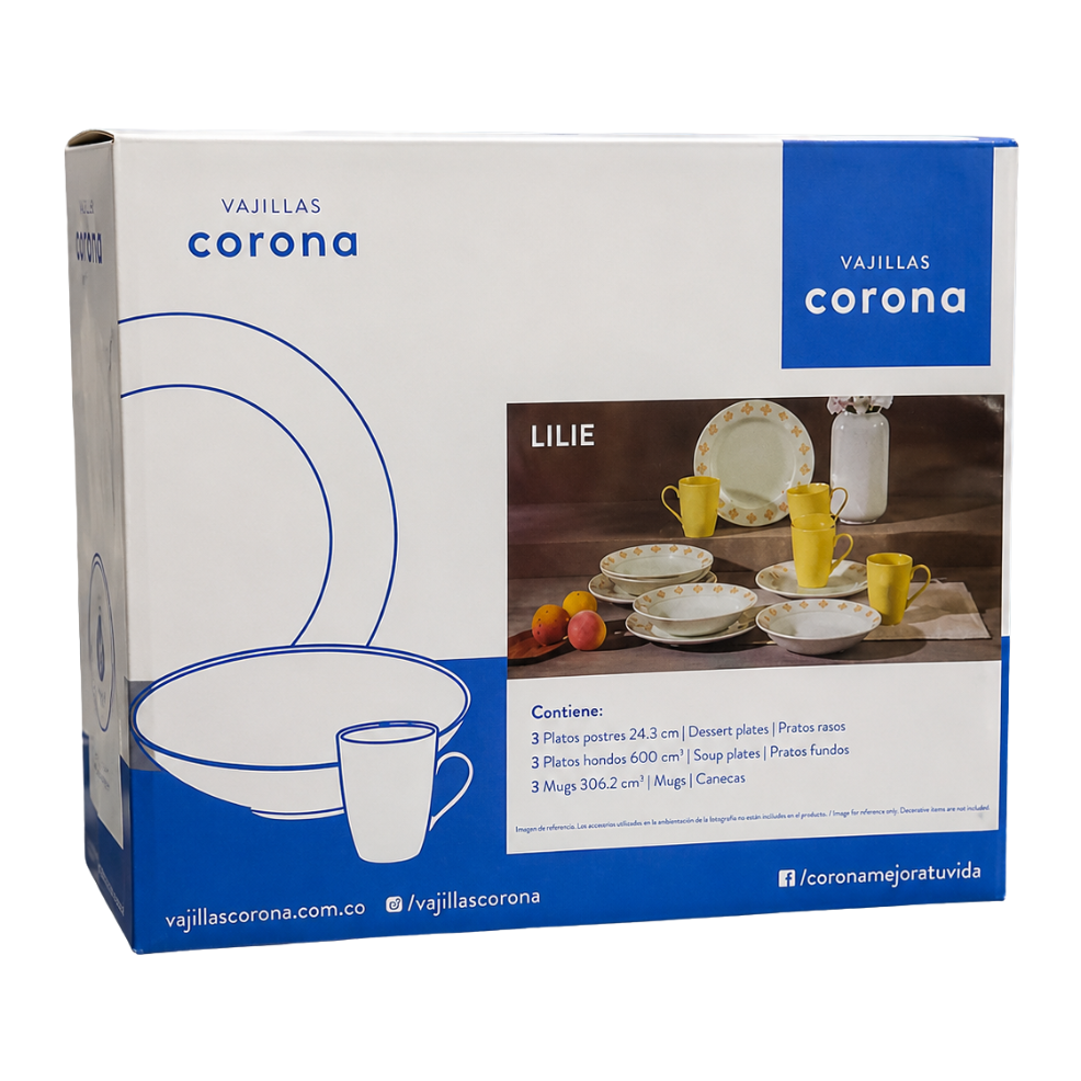 Vajilla Corona Lilie