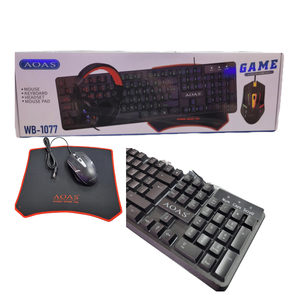 Teclado + Diadema + Mouse + Pad Mouse