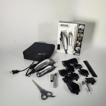 MAQUINA DE MOTILAR COMBO WAHL DELUXE 21 PIEZAS