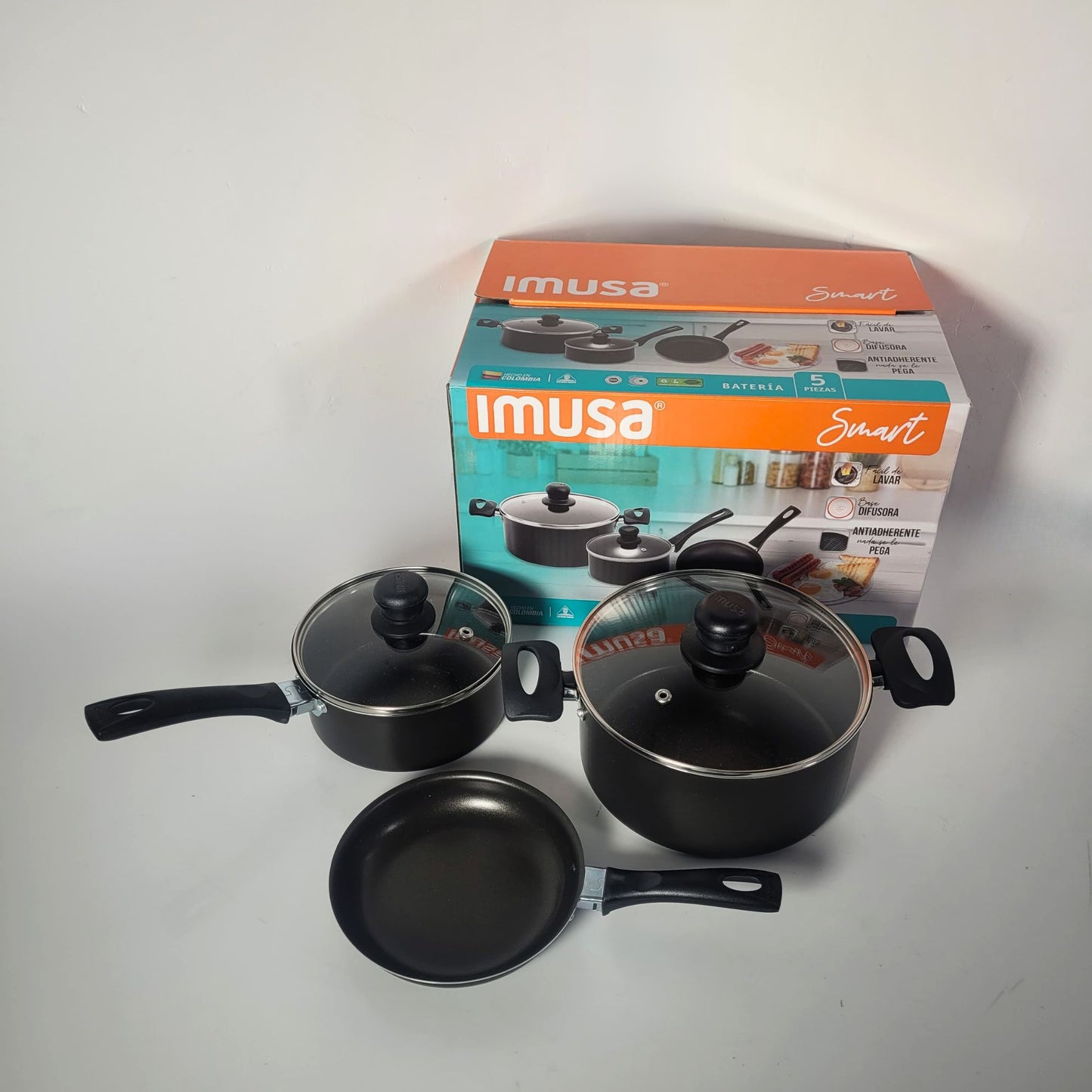 JUEGO DE OLLAS IMUSA 5 PIEZAS SMART