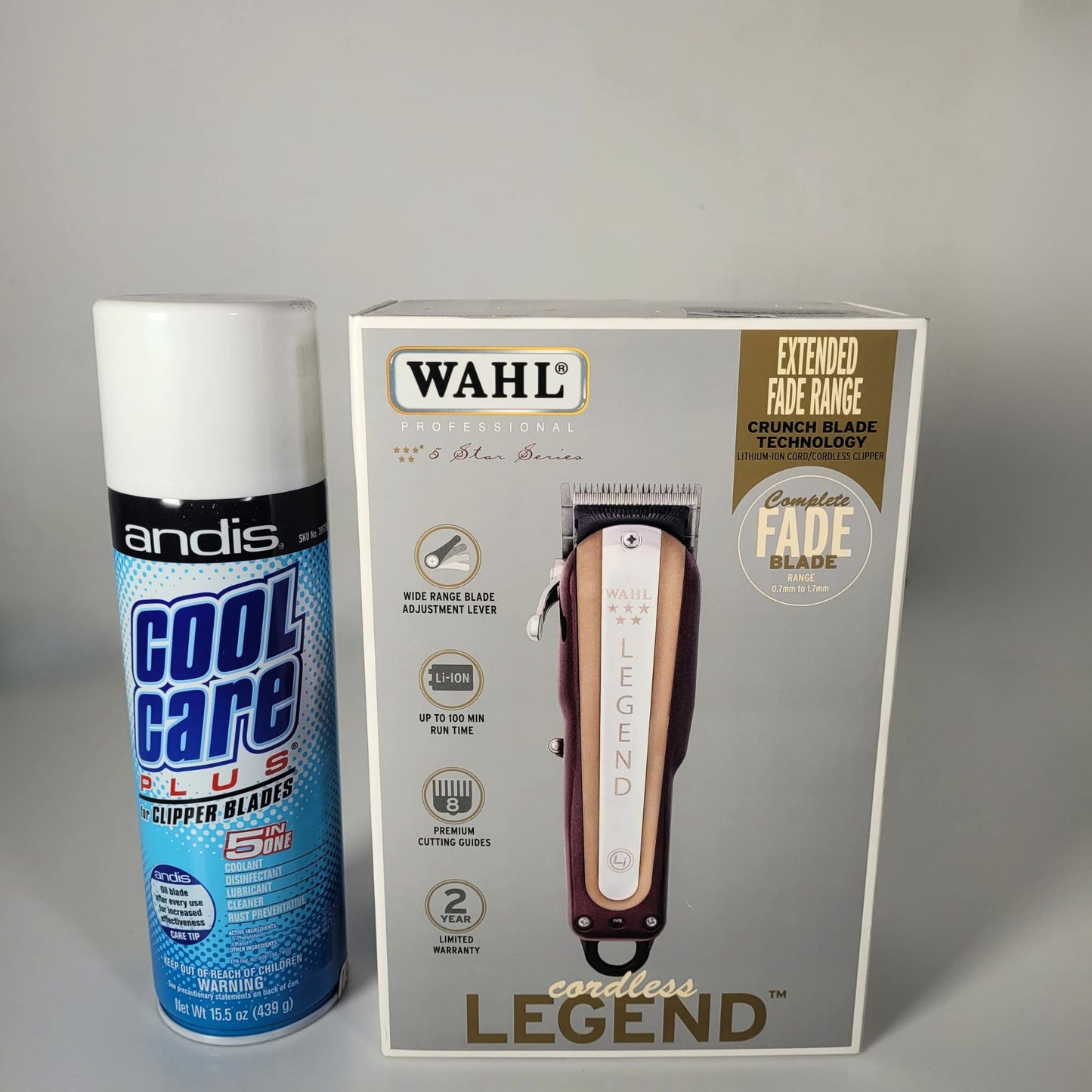 COMBO MAQUINA WAHL LEGEND INALAMBRICA OBSEQUIO TARRO COOL CARE