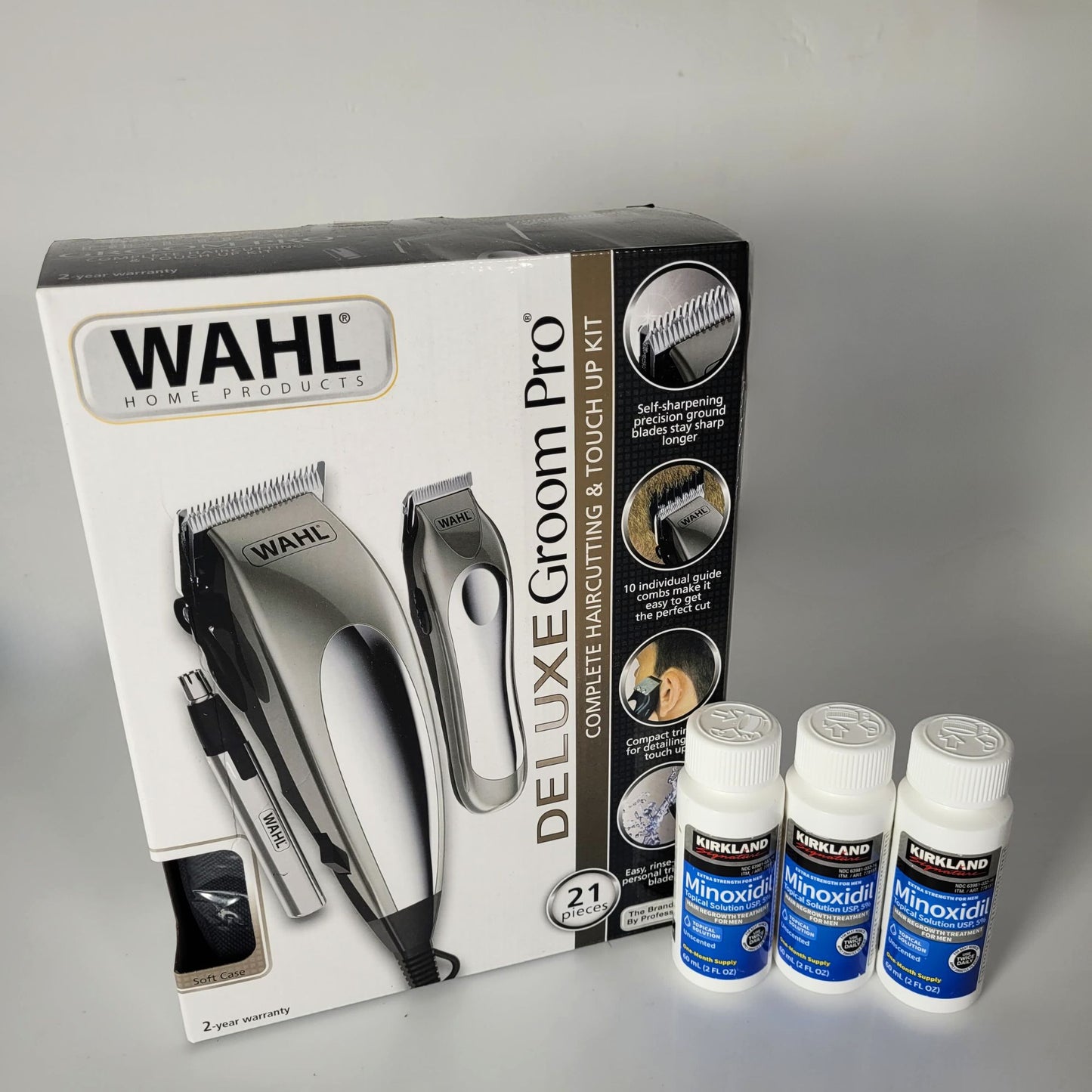 COMBO WAHL DELUXE +3 TARROS MINOXIDIL