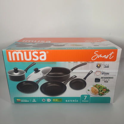 JUEGO DE OLLAS IMUSA SMART 7 PIEZAS